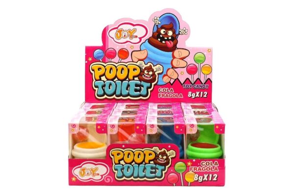 POOP TOILET LOLLIPOP TOY CANDY Pz 12 x 8g Joygum