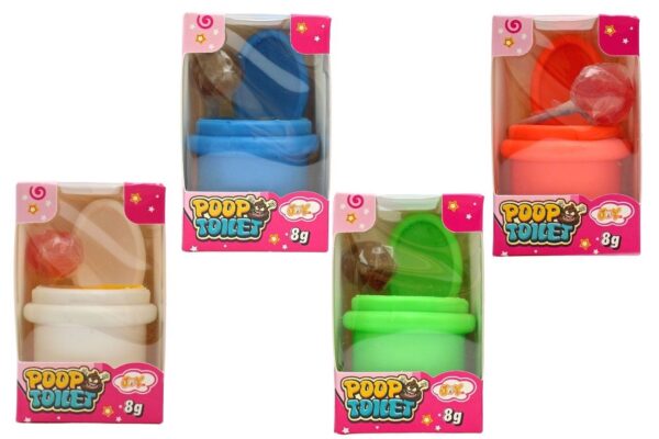 POOP TOILET LOLLIPOP TOY CANDY Pz 12 x 8g Joygum - immagine 3